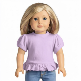 Blank 18 inch Doll Short Sleeve Ruffle Tee Shirt